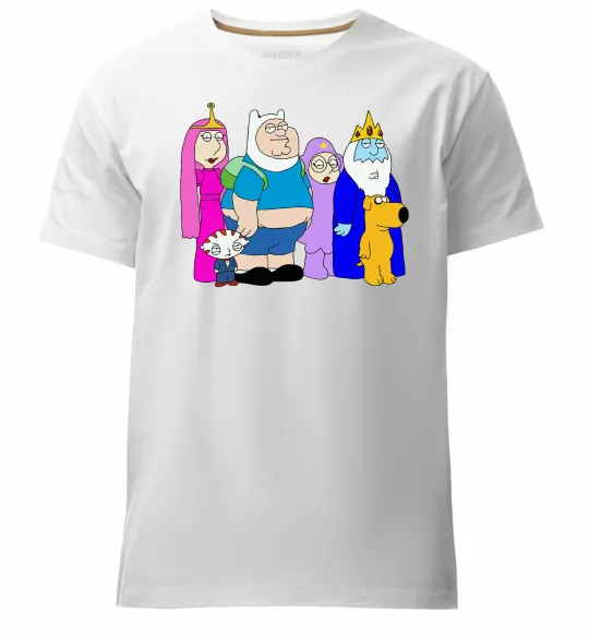 Мужская премиум футболка Гріфіни в стилі Час Пригод Белый фото