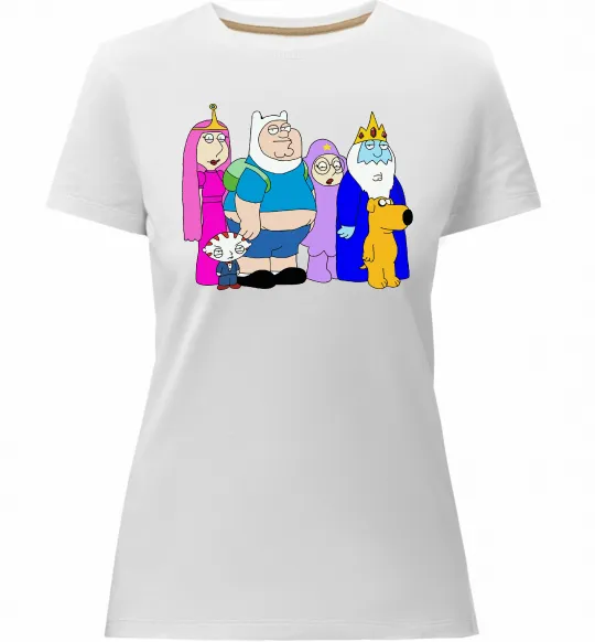 Женская премиум футболка Гріфіни в стилі Час Пригод Белый фото