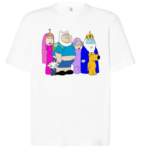 Футболка Оверсайз Гріфіни в стилі Час Пригод Белый фото