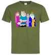 Мужская футболка Гріфіни в стилі Час Пригод Оливковый фото