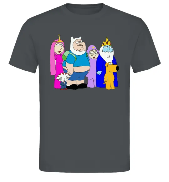 Мужская футболка Гріфіни в стилі Час Пригод Графит фото