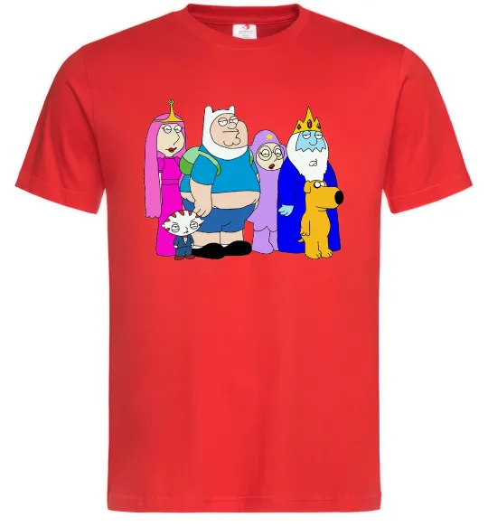 Мужская футболка Гріфіни в стилі Час Пригод Красный фото