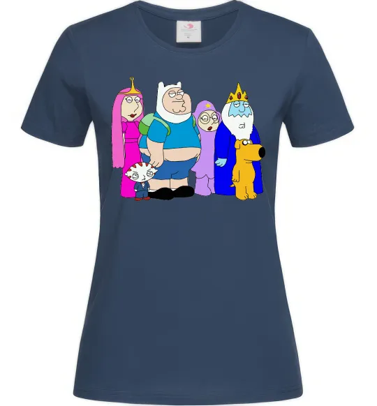 Женская футболка Гріфіни в стилі Час Пригод Темно-синий фото