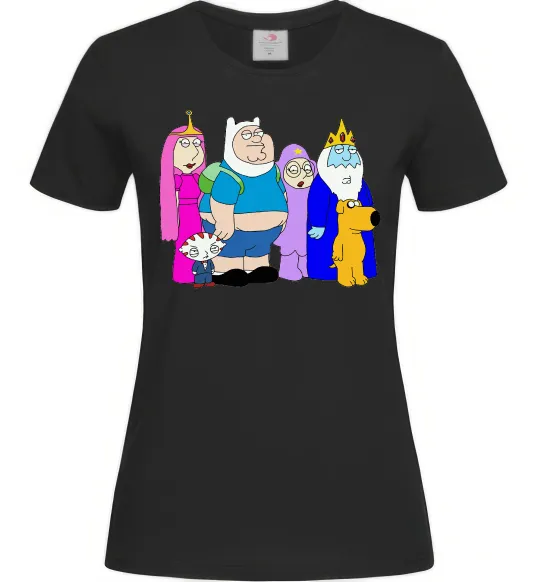 Женская футболка Гріфіни в стилі Час Пригод Черный фото