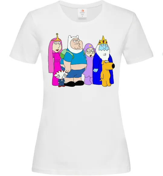 Женская футболка Гріфіни в стилі Час Пригод Белый фото