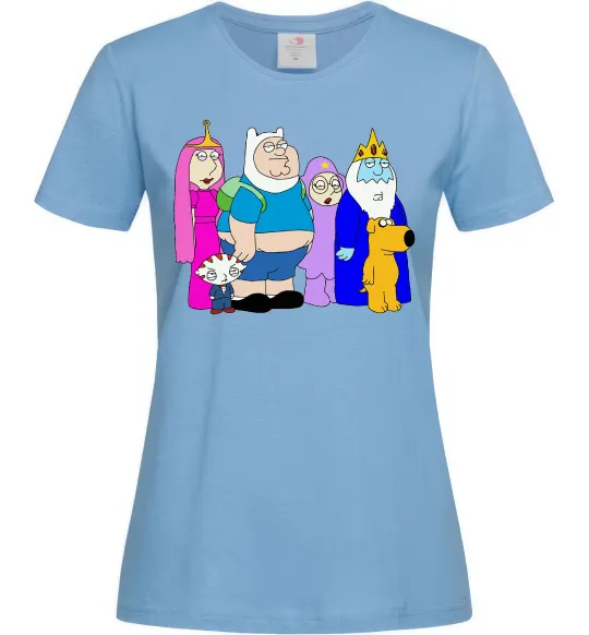 Женская футболка Гріфіни в стилі Час Пригод Голубой фото