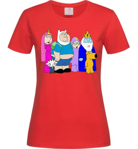 Женская футболка Гріфіни в стилі Час Пригод Красный фото