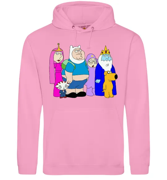 Мужская толстовка (худи) Гріфіни в стилі Час Пригод Розовый фото