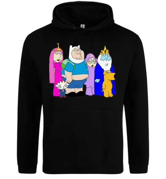 Мужская толстовка (худи) Гріфіни в стилі Час Пригод Черный фото