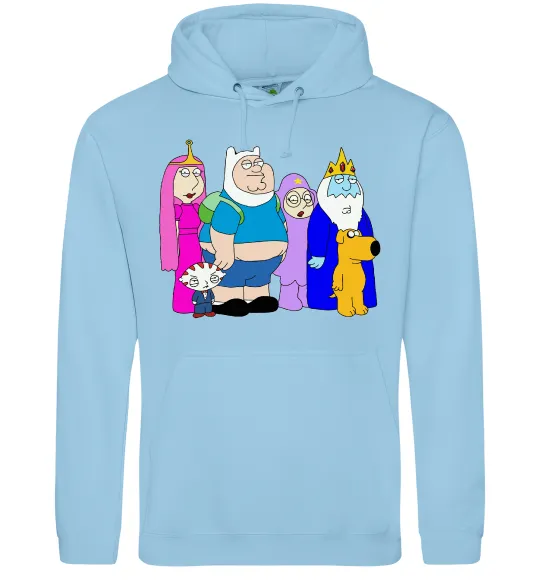 Мужская толстовка (худи) Гріфіни в стилі Час Пригод Голубой фото
