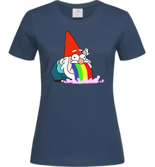 Жіноча футболка Гравіті Фолз гном Темно-синій фото