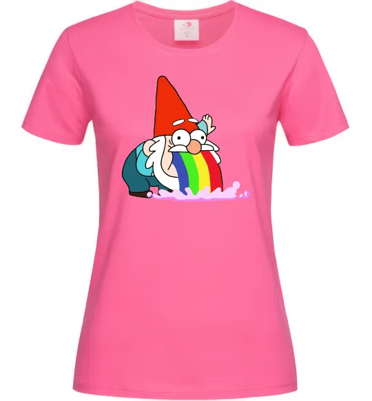 Жіноча футболка Гравіті Фолз гном Яскраво-рожевий фото