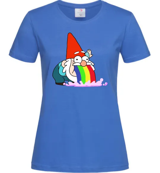 Жіноча футболка Гравіті Фолз гном Яскраво-синій фото