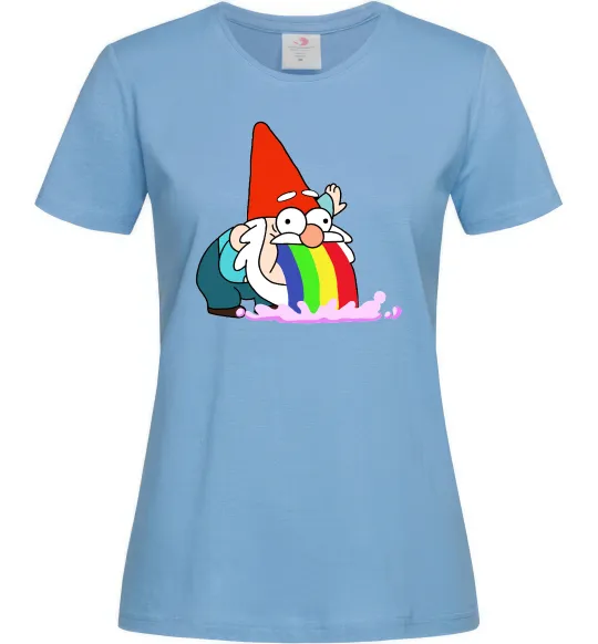 Жіноча футболка Гравіті Фолз гном Блакитний фото