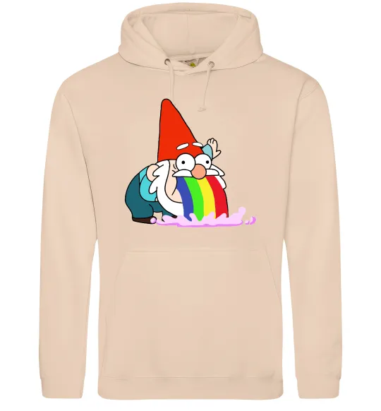 Мужская толстовка (худи) Гравіті Фолз гном Песочный фото