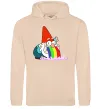 Мужская толстовка (худи) Гравіті Фолз гном Песочный фото