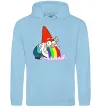 Мужская толстовка (худи) Гравіті Фолз гном Голубой фото