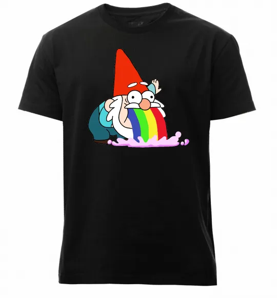 Мужская премиум футболка Гравіті Фолз гном Черный фото