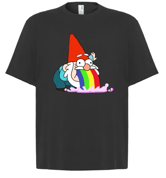 Футболка Оверсайз Гравіті Фолз гном Чорний фото