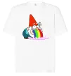 Футболка Оверсайз Гравіті Фолз гном Білий фото