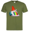 Мужская футболка Гравіті Фолз гном Оливковый фото