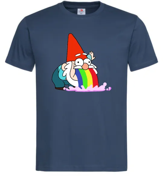 Мужская футболка Гравіті Фолз гном Темно-синий фото