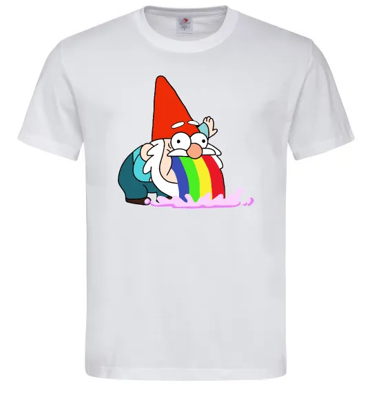 Мужская футболка Гравіті Фолз гном Белый фото