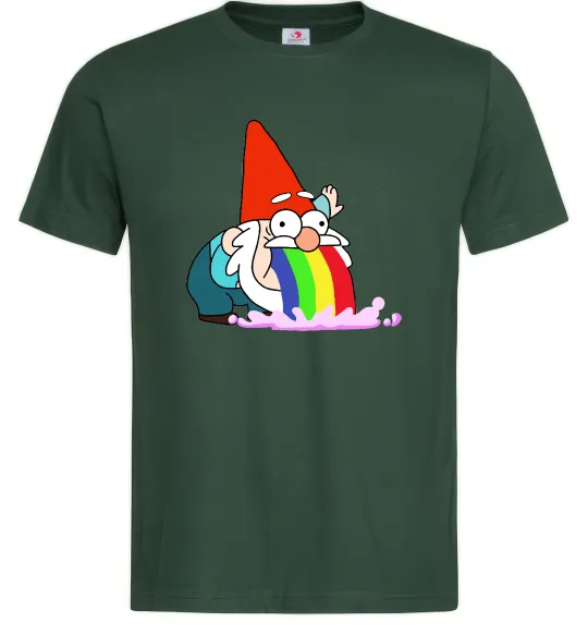 Мужская футболка Гравіті Фолз гном Темно-зеленый фото