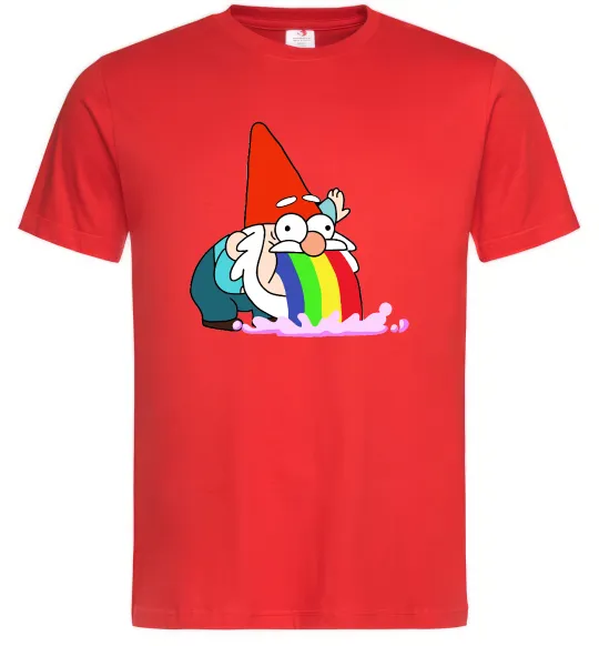 Мужская футболка Гравіті Фолз гном Красный фото