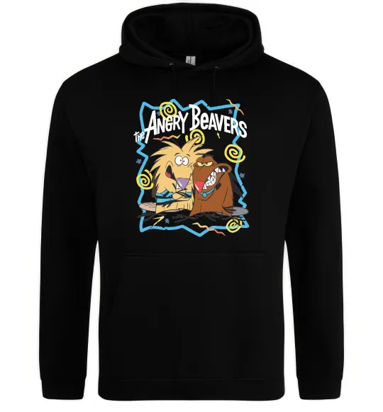 Мужская толстовка (худи) The Angry Beavers Черный фото