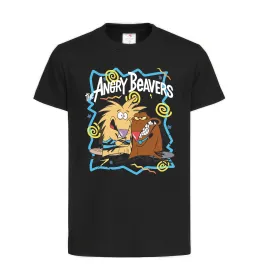Детская футболка The Angry Beavers Черный фото
