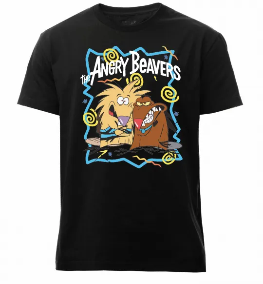 Мужская премиум футболка The Angry Beavers Черный фото