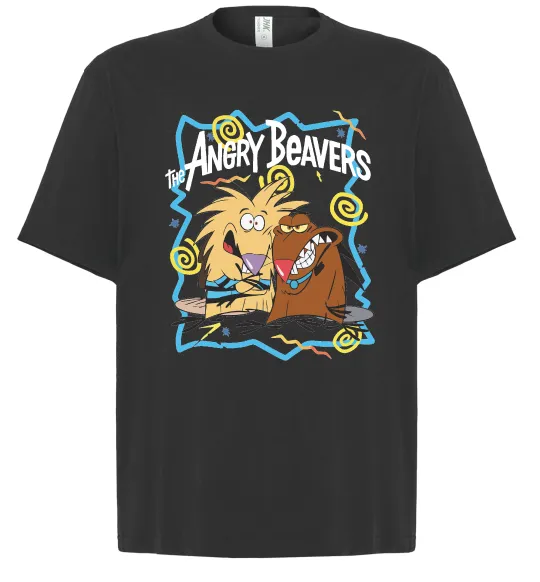 Футболка Оверсайз The Angry Beavers Черный фото