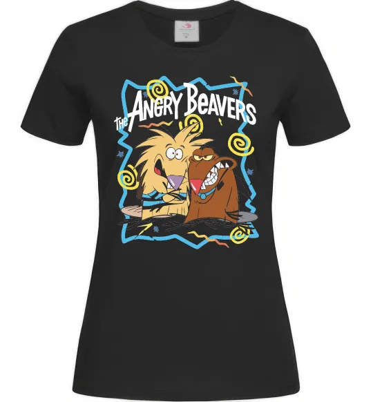 Женская футболка The Angry Beavers Черный фото