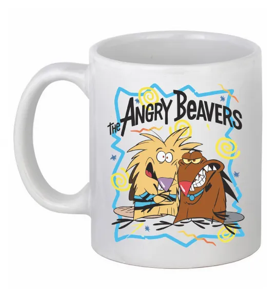 Чашка керамическая The Angry Beavers Белый фото