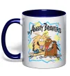 Чашка с цветной ручкой The Angry Beavers Глубокий темно-синий фото
