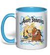 Чашка с цветной ручкой The Angry Beavers Голубой фото
