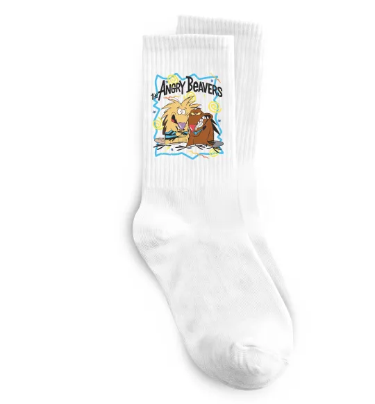 Носки The Angry Beavers Белый фото