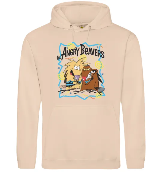 Мужская толстовка (худи) The Angry Beavers Песочный фото