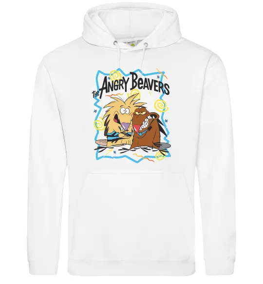 Женская толстовка (худи) The Angry Beavers Белый фото