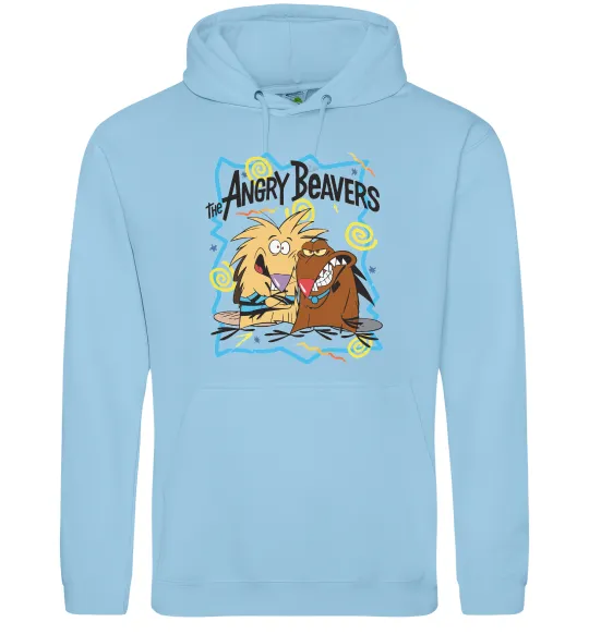 Женская толстовка (худи) The Angry Beavers Голубой фото