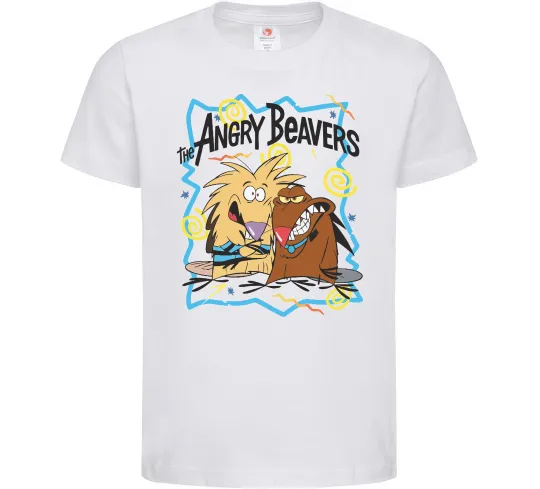 Детская футболка The Angry Beavers Белый фото