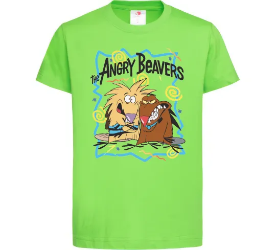 Детская футболка The Angry Beavers Лаймовый фото