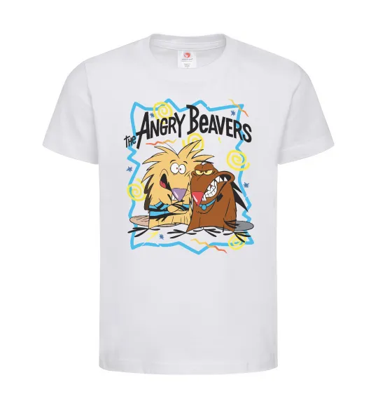 Детская футболка The Angry Beavers Белый фото