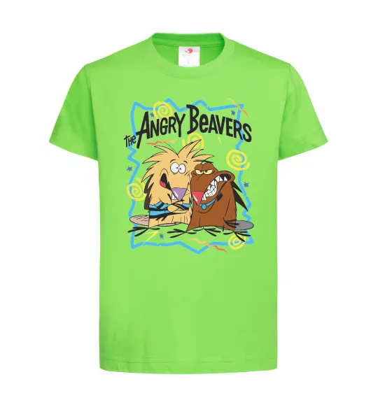 Детская футболка The Angry Beavers Лаймовый фото