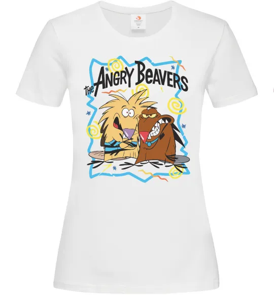Женская футболка The Angry Beavers Белый фото