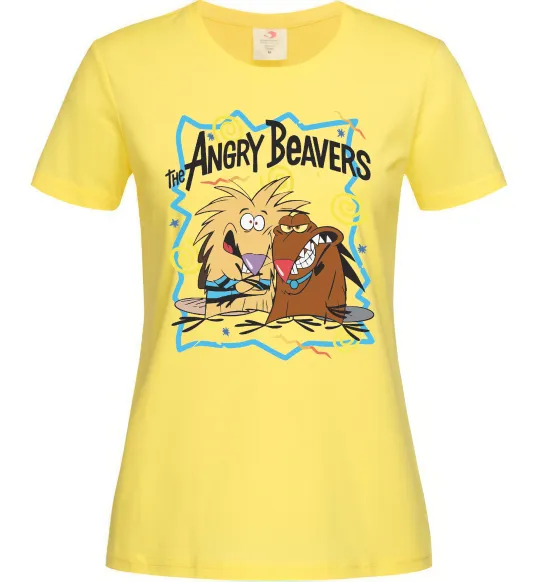 Женская футболка The Angry Beavers Лимонный фото