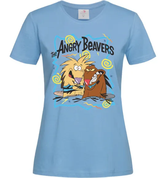 Женская футболка The Angry Beavers Голубой фото