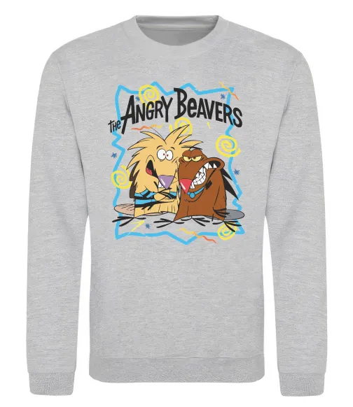 Свитшот The Angry Beavers Серый меланж фото