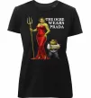 Жіноча преміум футболка Огр носить прада Чорний фото